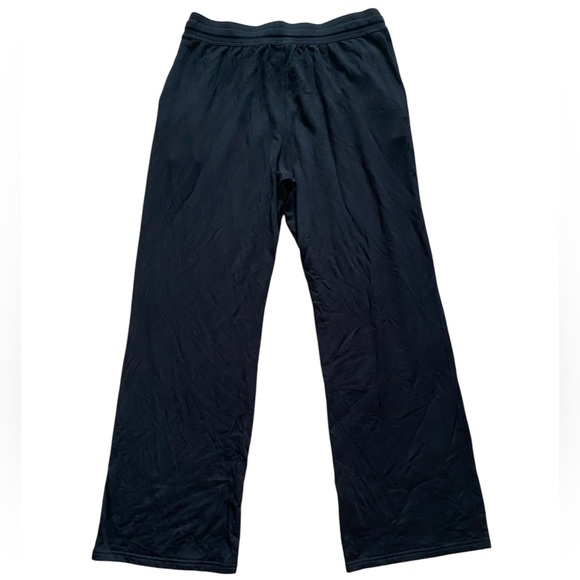Splits59 Raven Fleece Full Length Sweatpant Black Wide Leg Flare Pants Size XL - Picture 4 of 6